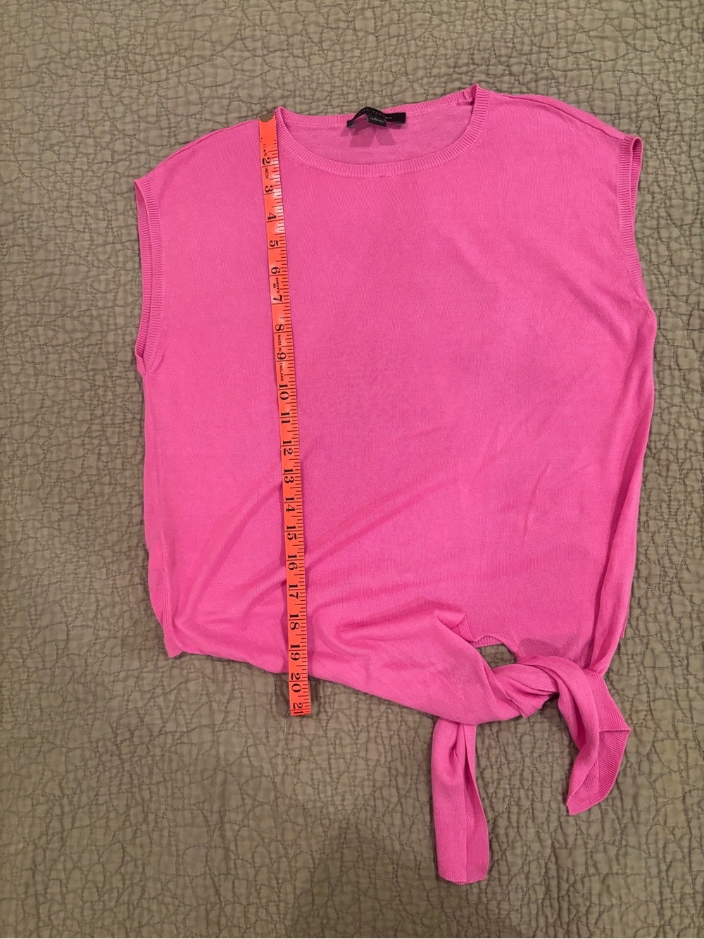 ๐ 3/$15 Ann Taylor Tie Waist Shell Top Pink S - Picture 6 of 8